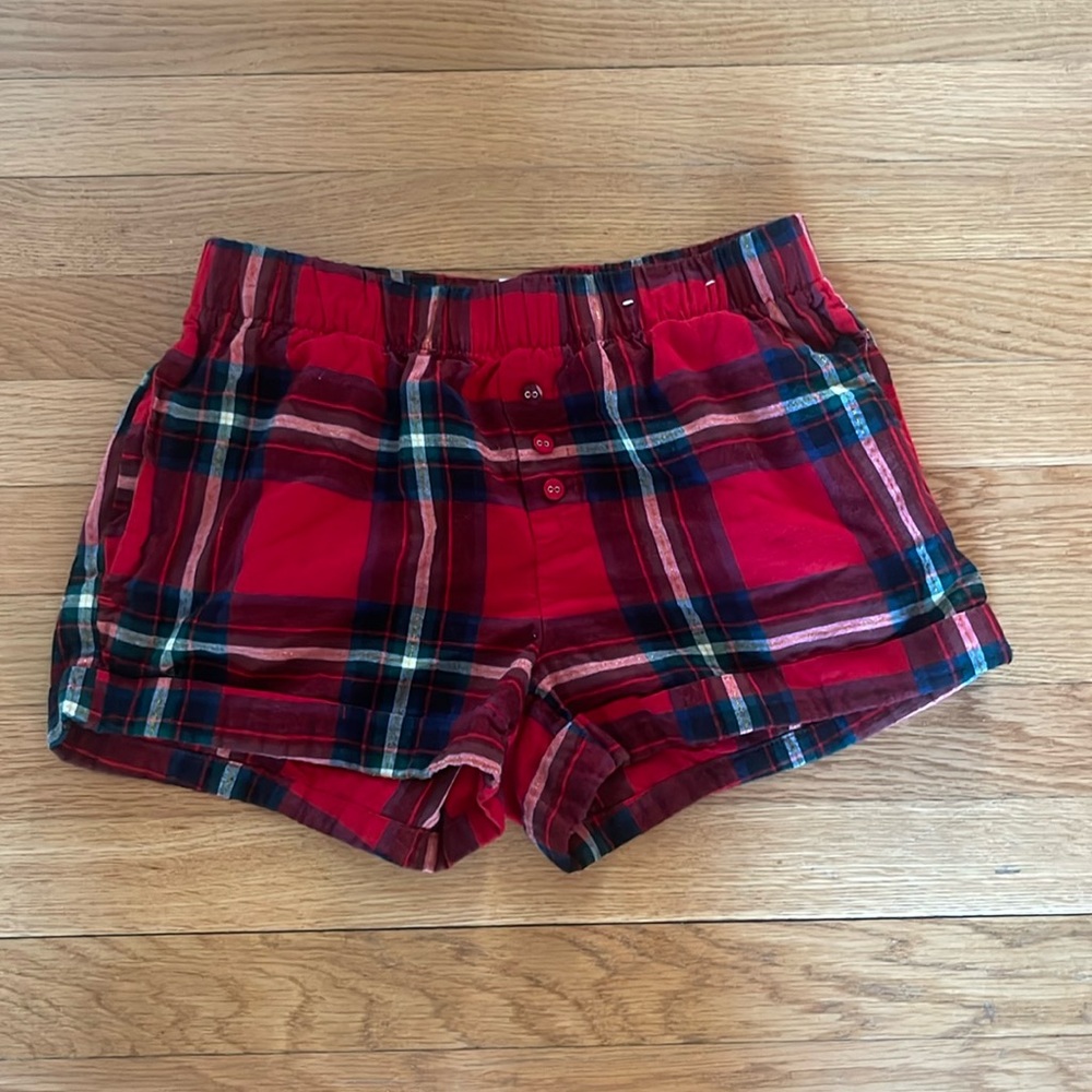 plaid pj shorts